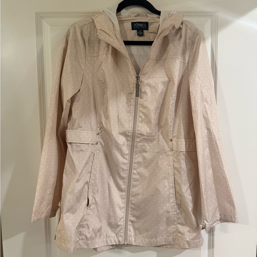 Jones New York Polka Dot Rain Jacket